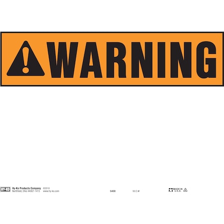 Hy-Ko Warning Sign 10" x 14", 5PK A20367